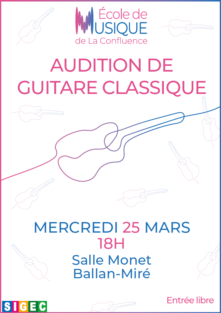affiche audition guitare
