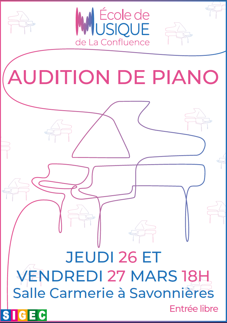 affiche audition piano